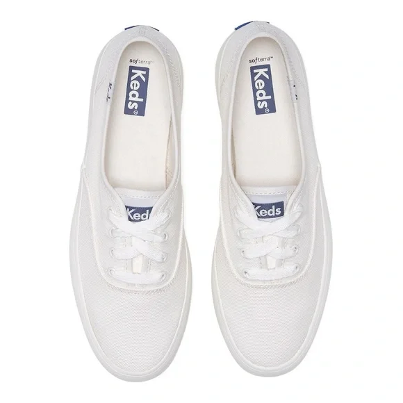 NWT$60 Keds Champion Gender Neutral Canvas Lace Up Snow White sz 5 - Picture 1 of 8